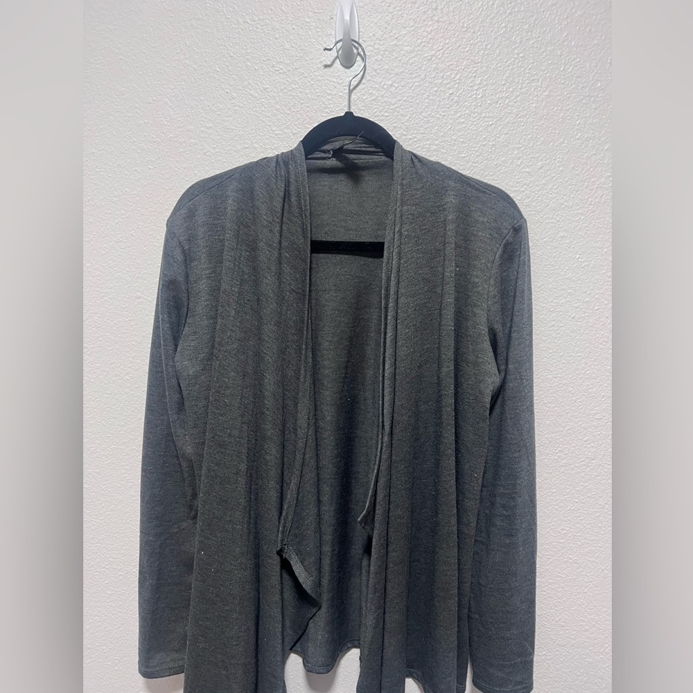 Rags & Couture Gray Plus Size Drape Cardigan Size 1X